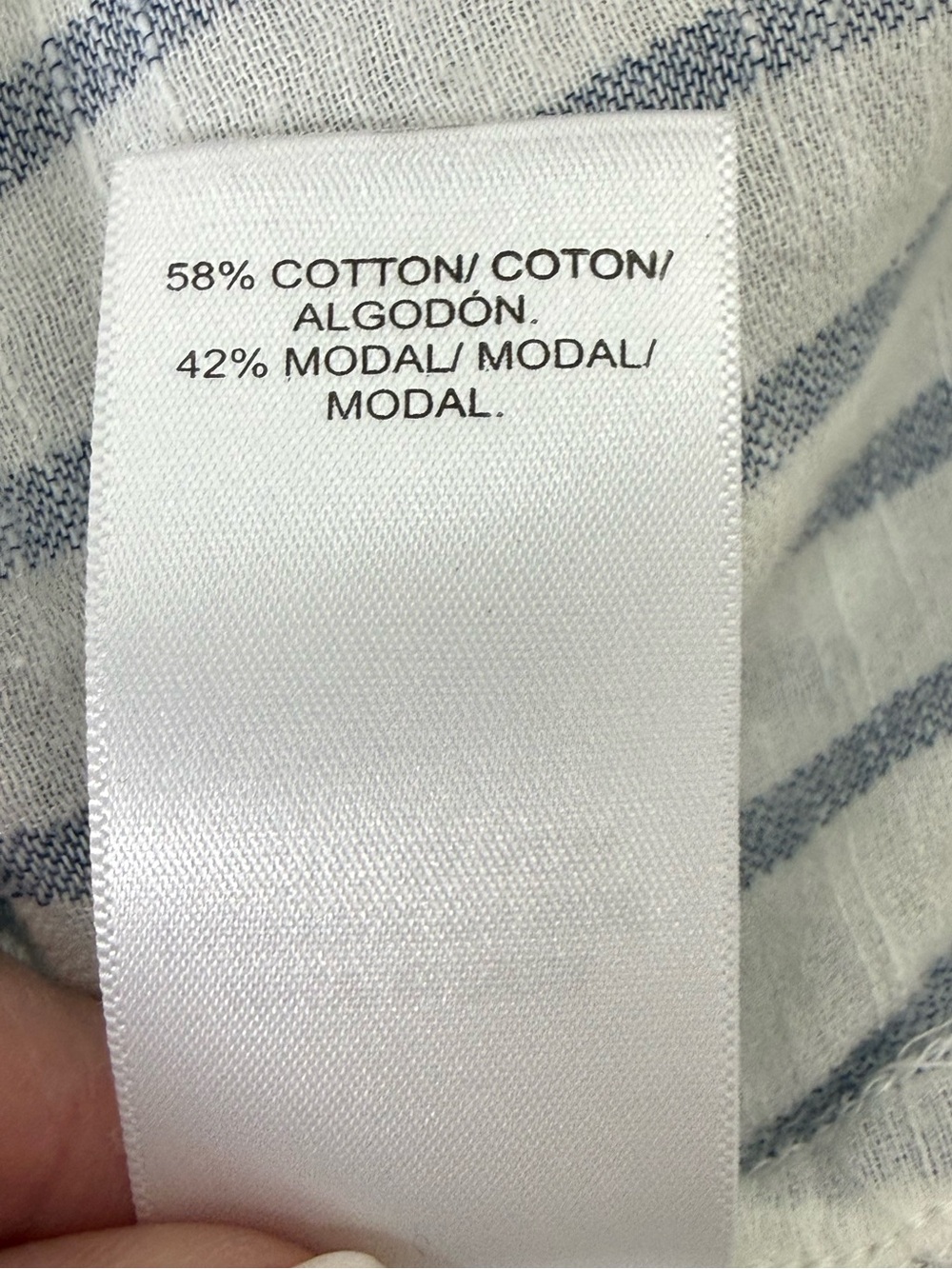 Lucky Brand Striped Button Front Shirt Blue White Size Medium - Picture 5 of 10